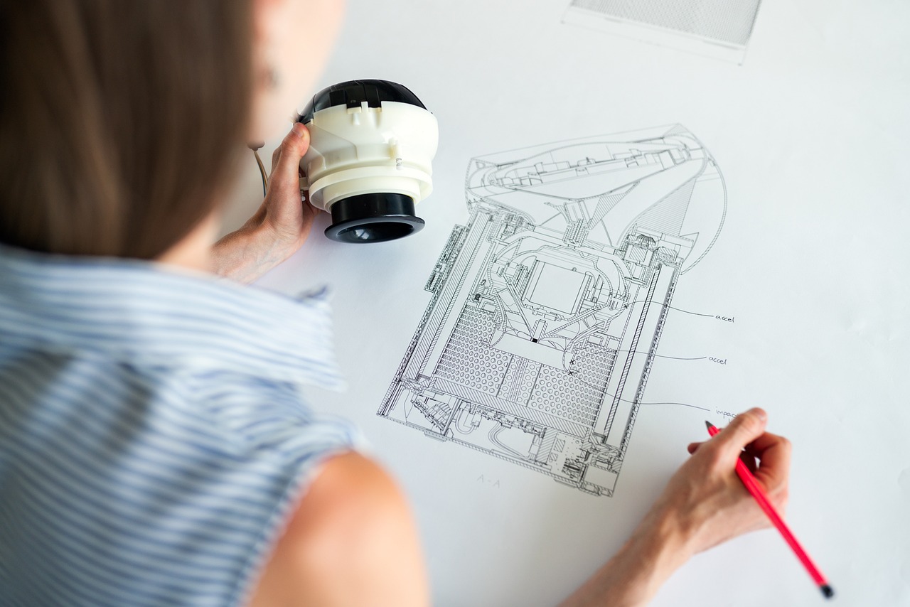 architectural design blueprints desk